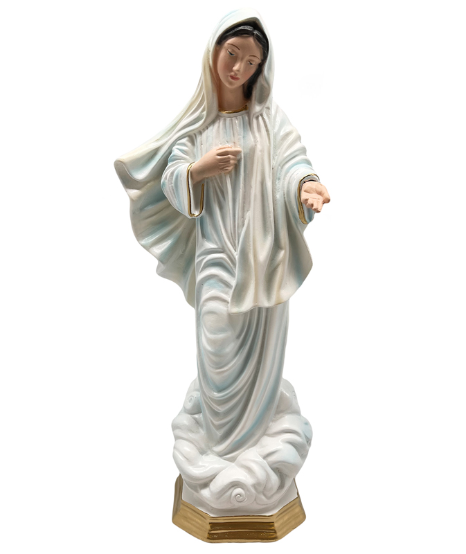 Statue: Plaster Our Lady of Medjugorje 32cm - Statues 30cm - Pleroma ...