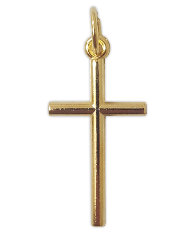 Cross: Gold 27mm - Crosses 0 - 80mm - Pleroma Christian Supplies