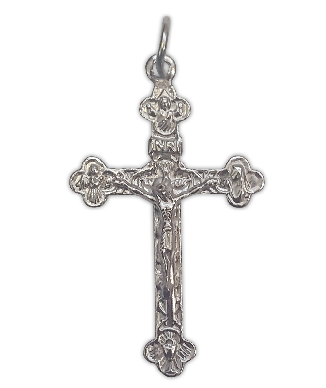 Crucifix: 37mm Silver - Crucifixes 0 - 80mm - Pleroma Christian Supplies