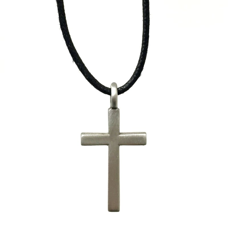 Pendant: Pewter Cross/Plain - Necklaces 
