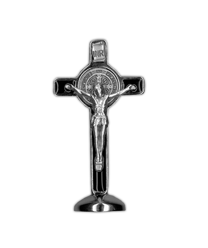 Crucifix: Standing St Benedict, Various Colours - Crucifixes 0 - 25cm ...