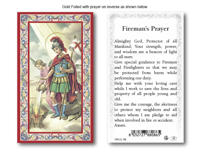 Holy Card: Fireman's Prayer - Holy Cards General - Pleroma Christian ...