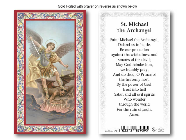 Holy Card: St Michael the Archangel - Holy Cards General - Pleroma ...