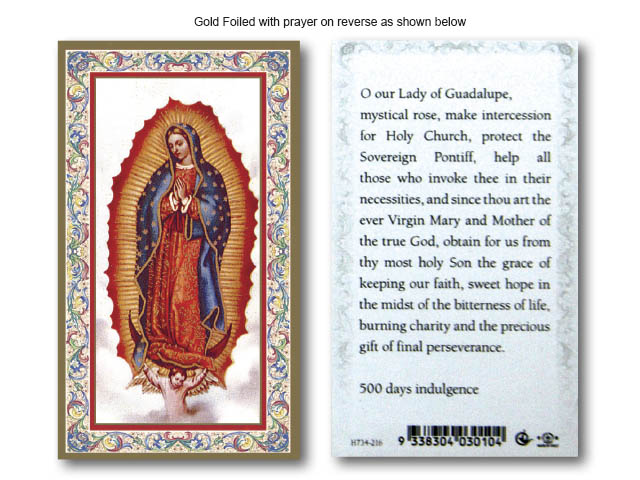 Holy Card: Our Lady of Guadalupe - Holy Cards General - Pleroma ...