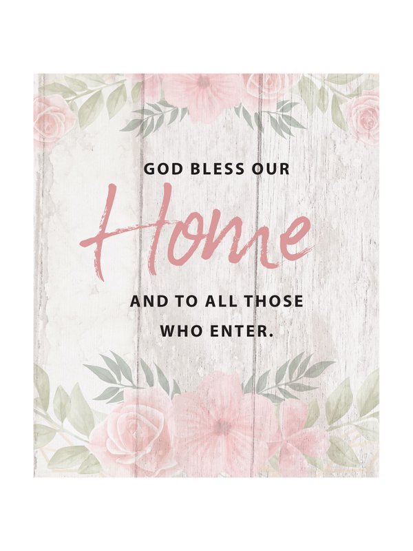 Plaque: God Bless Our Home - Wall Art/Plaques - Pleroma Christian Supplies