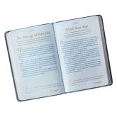 366 Devotions for Couples in Blue Faux Leather - Mr. & Mrs