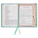 Spiritual Growth Bible: Teal Faux Leather