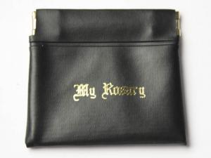 Rosary Case: Push Pocket Black