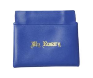 Rosary Case: Push Pocket Blue