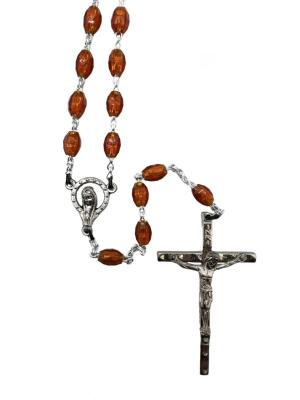 Rosary: Plastic Brown