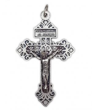 Crucifix: Pardon 50mm Silver