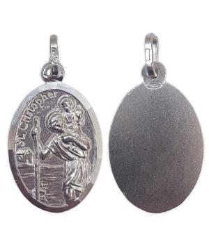 Medal: Sterling Silver Christopher 22mm