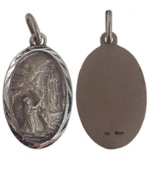 Medal: Sterling Silver OL Lourdes 22mm