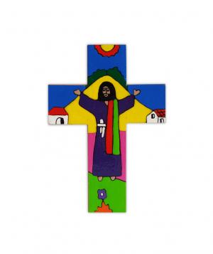 Cross: Wooden El Salvadorian Risen Christ