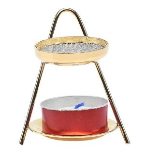 Incense Burner: With Votive Candle And Grate