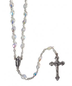 Rosary: Sterling Silver Swarovski Crystal