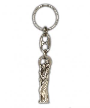 Keyring: St Christopher Silver