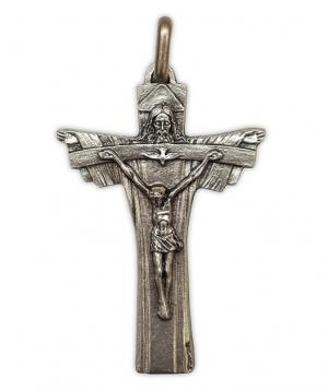 Crucifix: Trinity Pewter