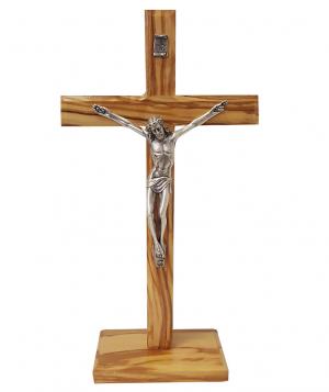 Crucifix: Standing Olive Wood