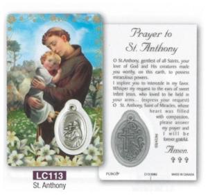 Laminated Card & Medal: St Anthony