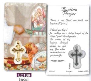 Laminated Card & Medal: Baptism