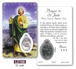 Laminated Card & Medal: St Jude