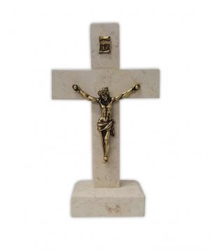 Crucifix: Standing Stone Bronze Corpus