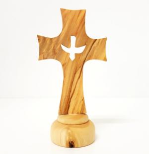 Cross: Standing Dove Olive Wood 8.5cm