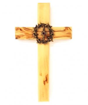 Cross: Olive Wood Crown of Thorns