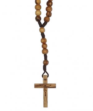 Rosary: Olive Wood on Cord from Bethlehem Family Size