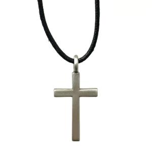 Necklace: Pewter Cross/Plain