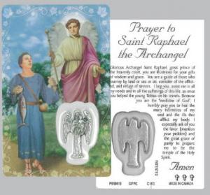 Laminated Card & Medal: St Raphael