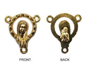 Medal: Rosary Centrepiece Gold Immaculate H Mary