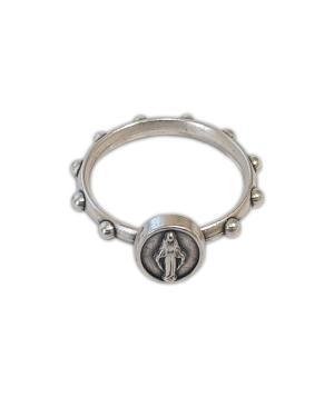 Rosary Ring: Silver 21 mm Miraculous