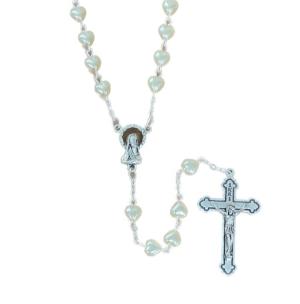 Rosary: Imitation MOP Heart Shaped