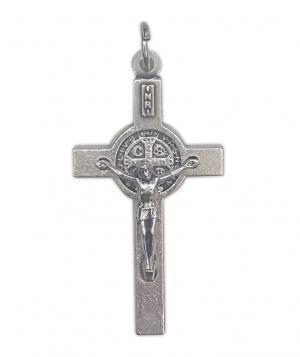 Crucifix: St Benedict Silver 40mm