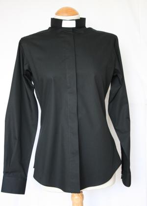 Fairtrade Shirt: Women's Long Sleeve Black - Size 8