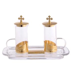 Cruet Set: Gold Includes Tray