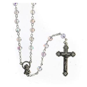 Rosary: Aurora Borealis Crystal 4mm bead