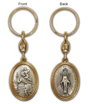 Keyring: St Christopher and Miraculous