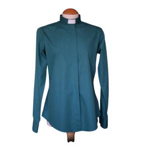 Fairtrade Shirt: Women's Long Sleeve Teal - Size 12