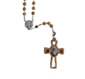 Rosary: Olive Wood - St Benedict