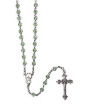 Rosary Beads: Green Acrylic Crystal