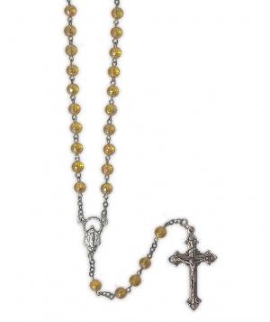 Rosary Beads: Gold Acrylic Crystal