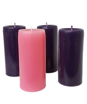 Advent Candle Set: 63mm x 140mm