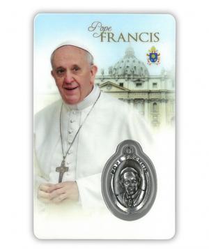 Laminated Card & Medal: Pope Francis