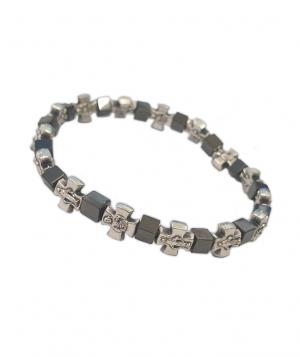 Bracelet: Hematite with SHJ and Miraculous Beads