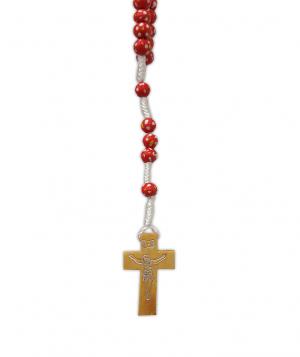 Rosary: Childs - Red Wooden Beads