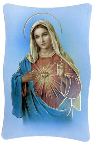 Plaque: Plastic Immaculate Heart of Mary