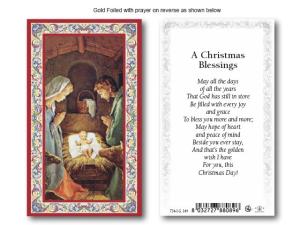 Holy Card: Christmas Blessings